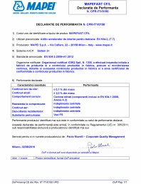 Declaratie de performanta - Aditiv accelerator de intarire pentru betoane EN 934-2, (T.7)