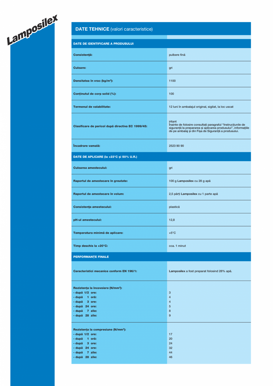 Pagina 2-Liant hidraulic cu priză și întărire ultra-rapidă pentru stoparea infiltraţiilor de apă ...