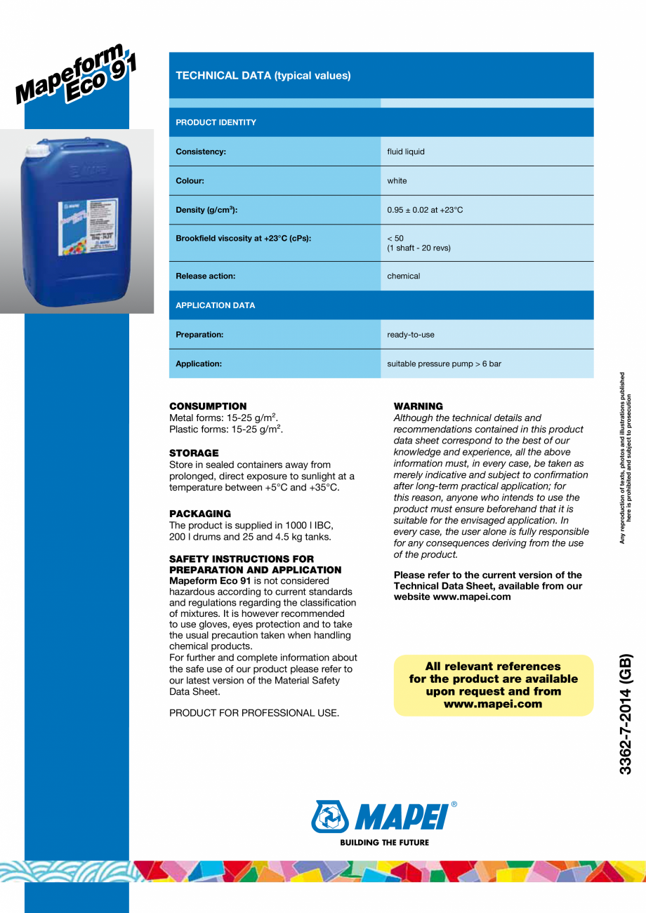 Pagina 2-Decofrol pe baza de ulei vegetal utilizat ca tratament antiadeziv pentru cofraje din fier, aluminiu ...