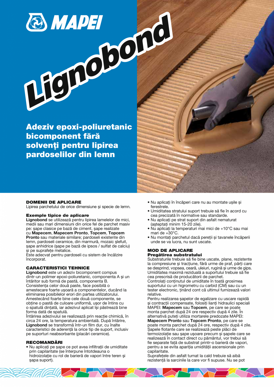 Pagina 1-Adeziv epoxi-poliuretanic bicomponent fără solvenți pentru lipirea pardoselilor din lemn MAPEI...