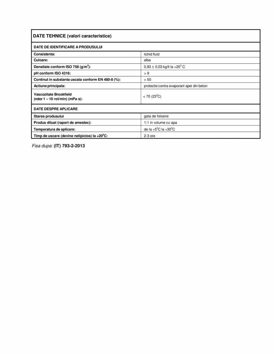 Pagina 3-Solutie protectoare in emulsie apoasa aplicata pe betoane impotriva evaporarii rapide a apei MAPEI...
