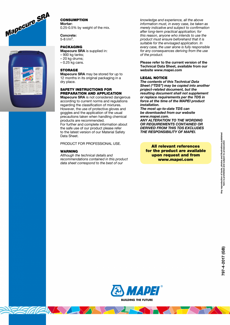 Pagina 4-Solutie protectoare MAPEI MAPECURE SRA Fisa tehnica Engleza  = 0.1%
SRA = 0.3%
SRA = 0.5%

500...