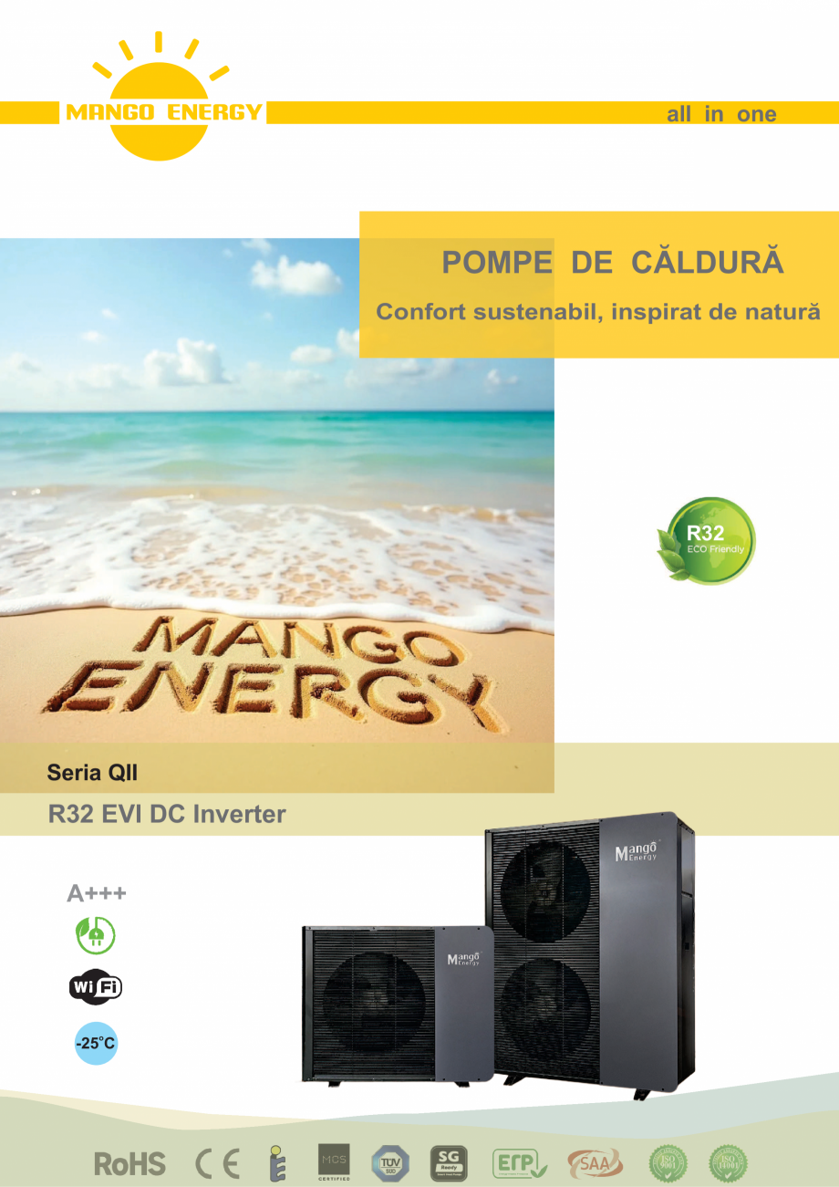 Pagina 1 - Pompe de caldura aer-apa pentru incalzire si apa calda menajera GRIRO ENERGY QII Fisa...