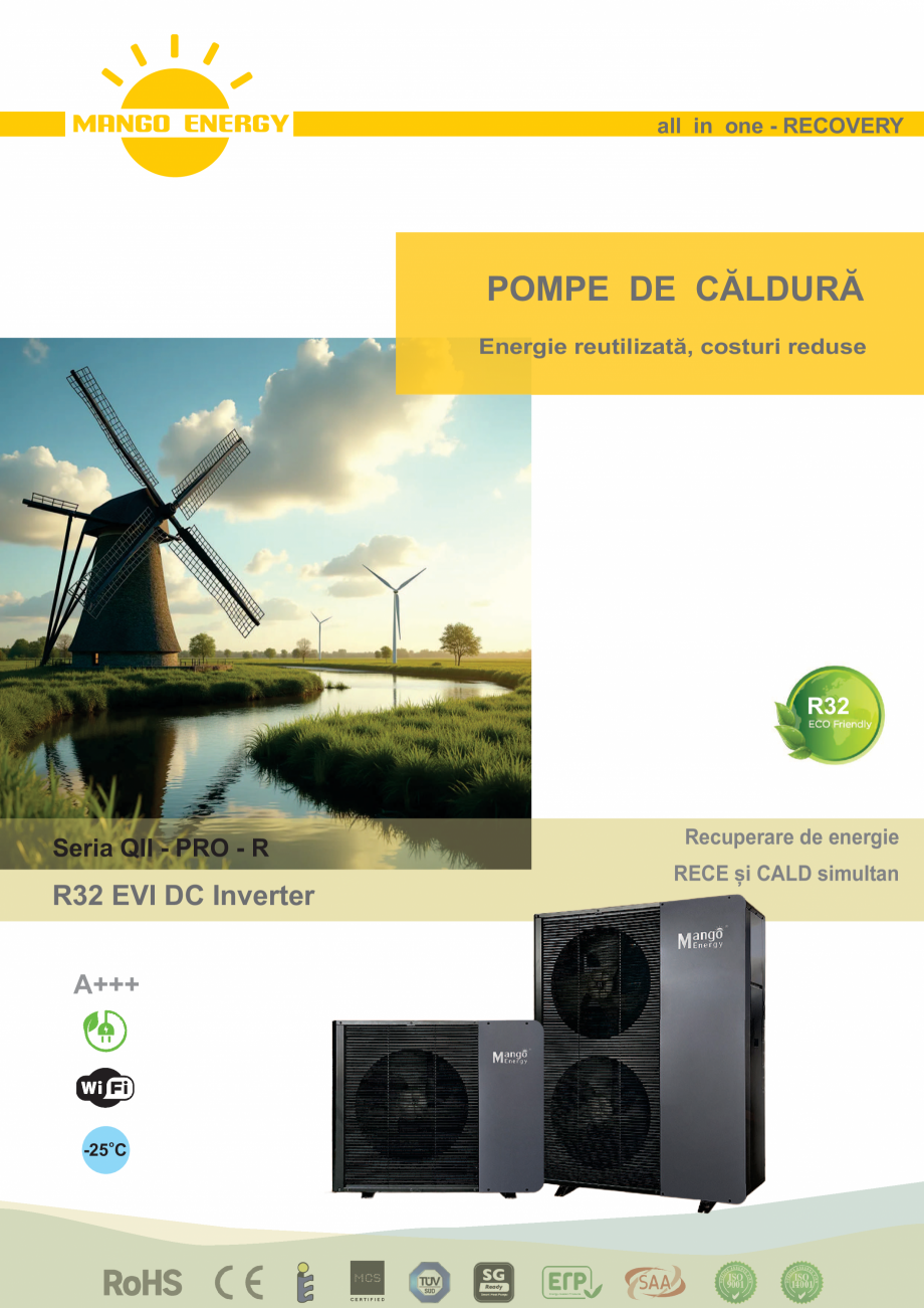 Pagina 1-Pompe de caldura aer-apa pentru incalzire si apa calda menajera GRIRO ENERGY QII - PRO - R Fisa...