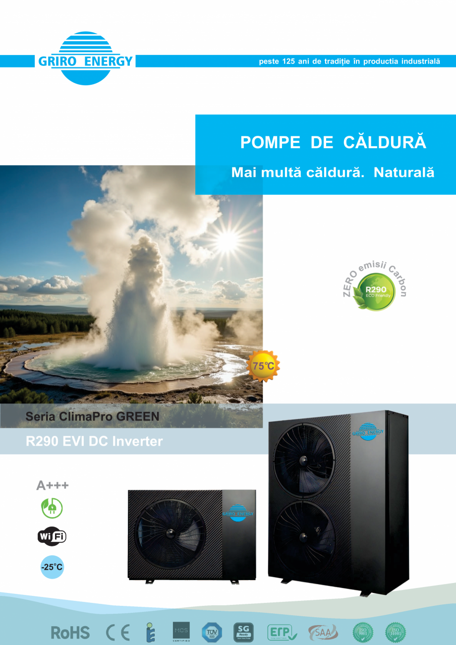 Pagina 1 - Pompe de caldura aer-apa pentru incalzire si apa calda menajera GRIRO ENERGY ClimaPro...