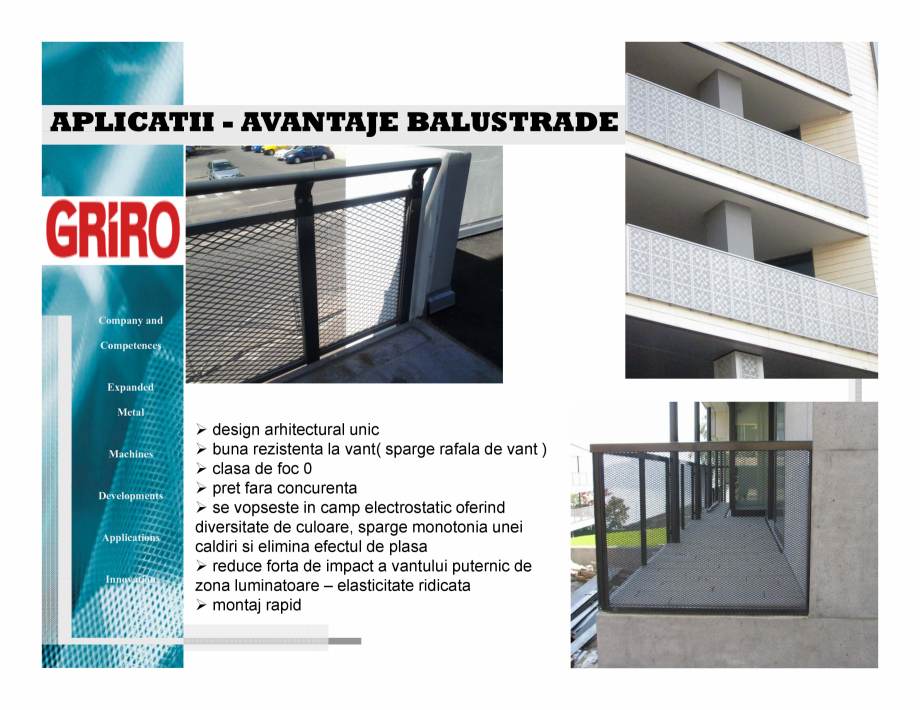 Pagina 15 - Balustrade metalice din tabla expandata GRIRO Catalog, brosura Romana 