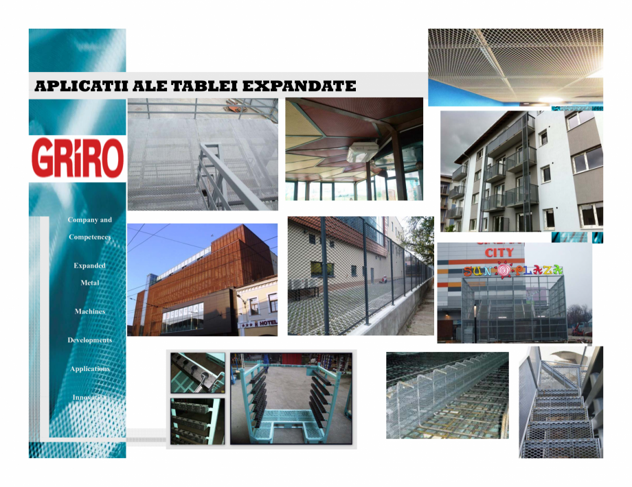 Pagina 5-Podine si trepte din tabla expandata GRIRO Catalog, brosura Romana 2,5
Dimensiuni maxime: 300x3000...