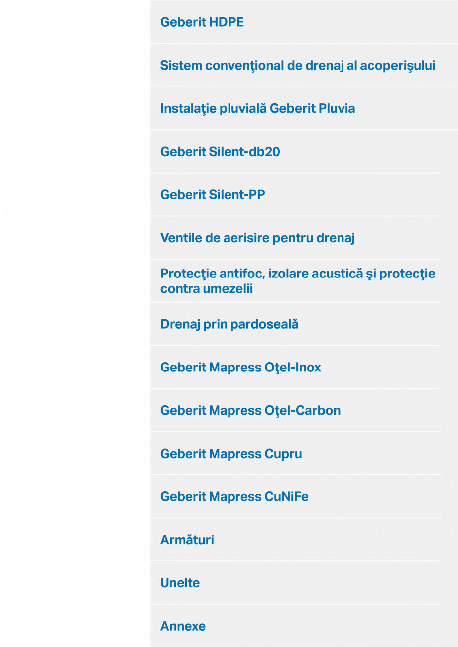 Pagina 2-Catalog GEBERIT - Sisteme de tevi - 2022  Catalog, brosura Romana .  .  .  .  .  .  .  .  .  .  .  ....