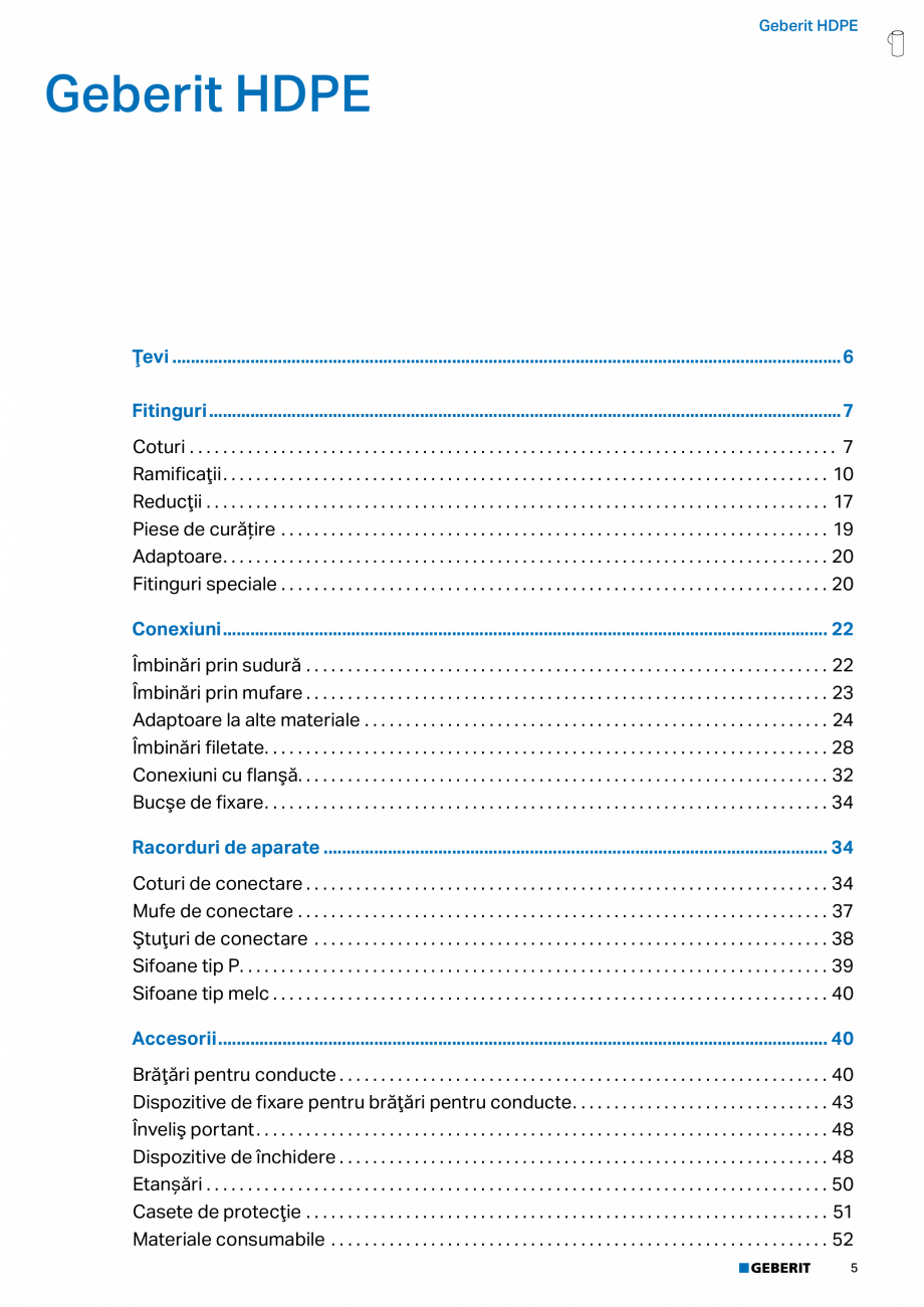 Pagina 4-Catalog GEBERIT - Sisteme de tevi - 2022  Catalog, brosura Romana .  .  .  .  .  .  .  .  .  .  .  ....