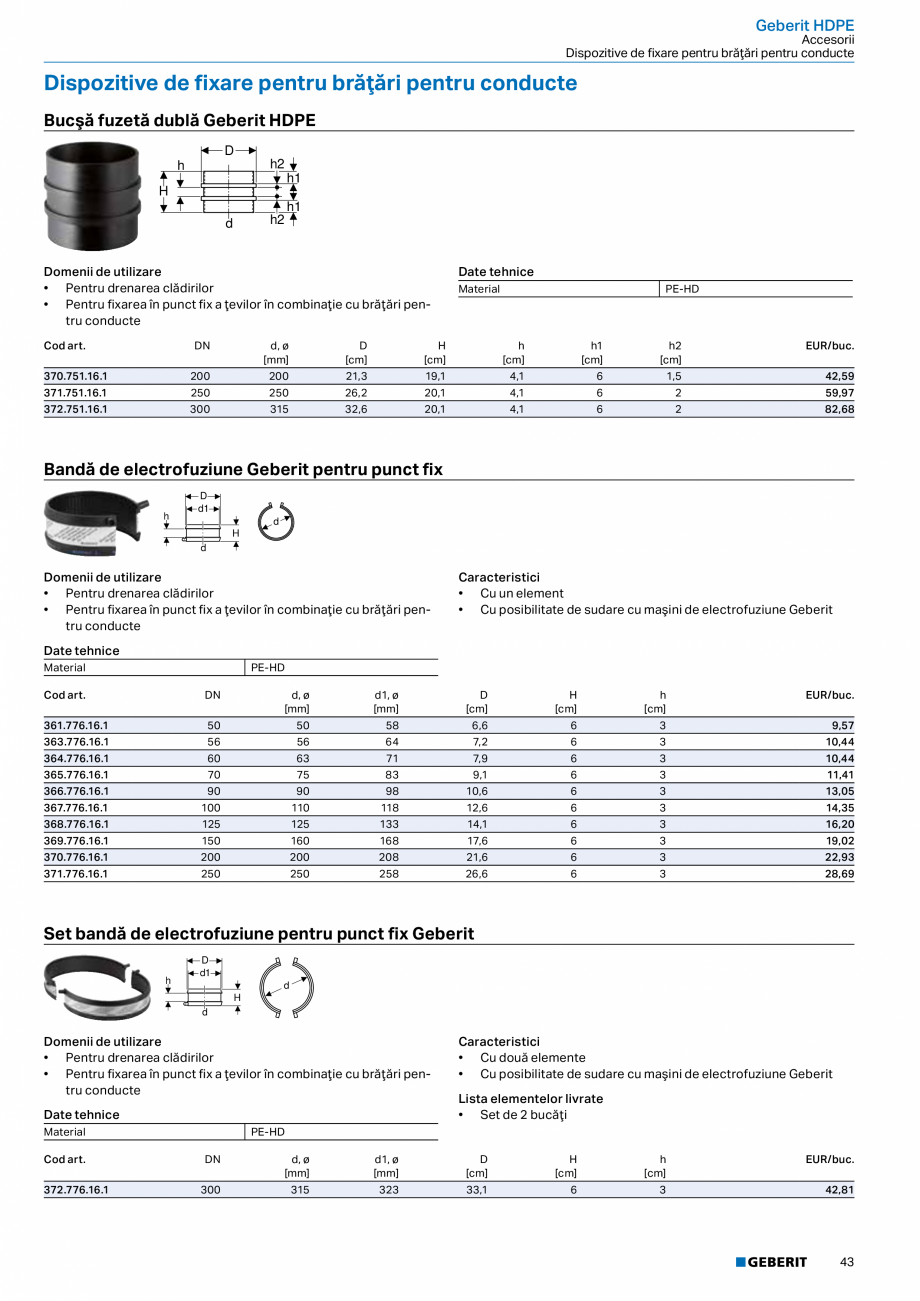 Pagina 42-Catalog GEBERIT - Sisteme de tevi - 2022  Catalog, brosura Romana 
• Cu siguranţă termică...