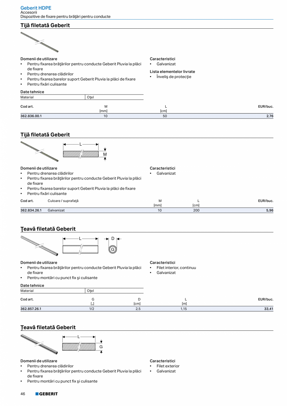 Pagina 45-Catalog GEBERIT - Sisteme de tevi - 2022  Catalog, brosura Romana cm]

h
[cm]

40

5,5

8

50

6,5

...