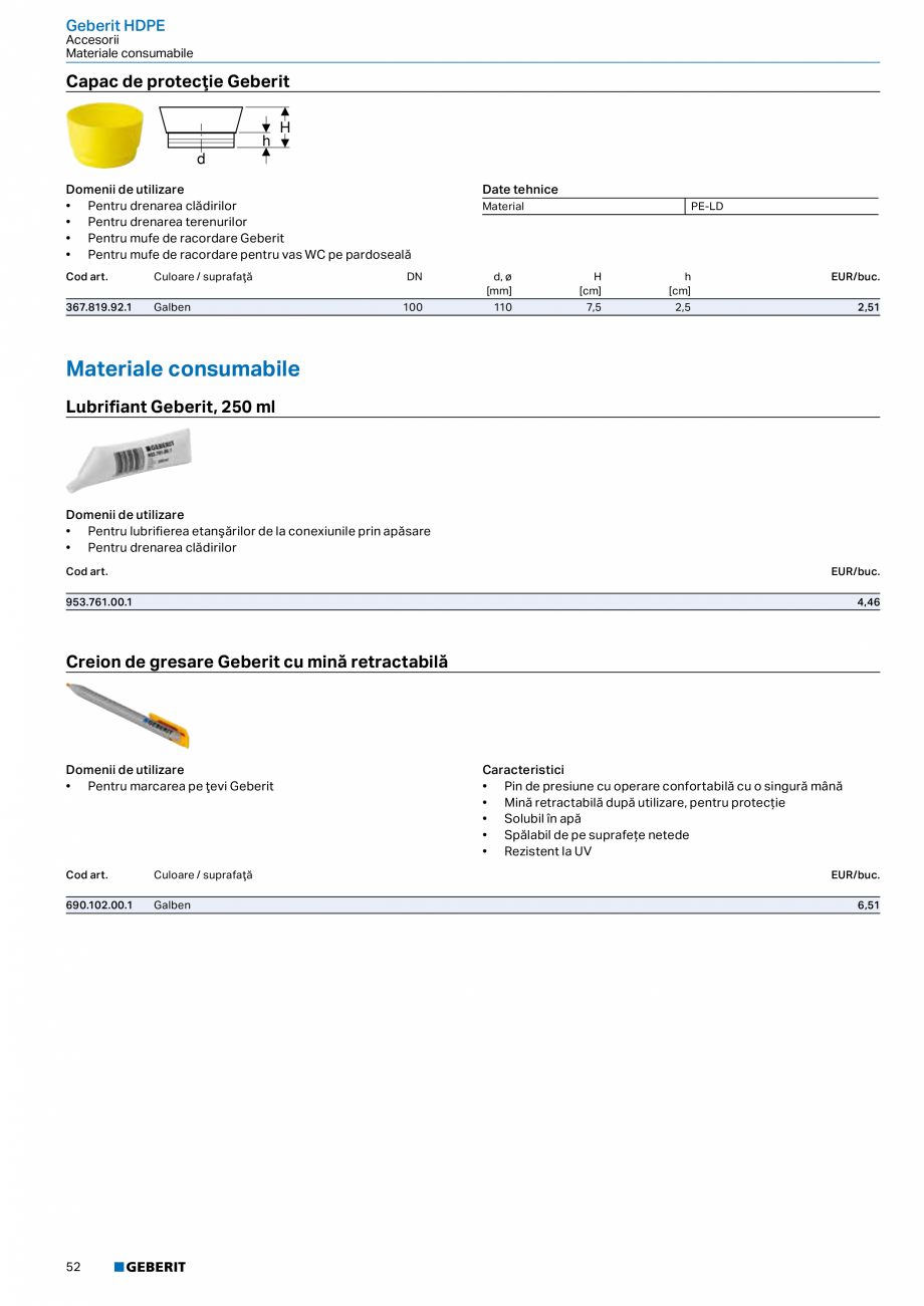 Pagina 51-Catalog GEBERIT - Sisteme de tevi - 2022  Catalog, brosura Romana ,81

27

Geberit HDPE
Conexiuni...