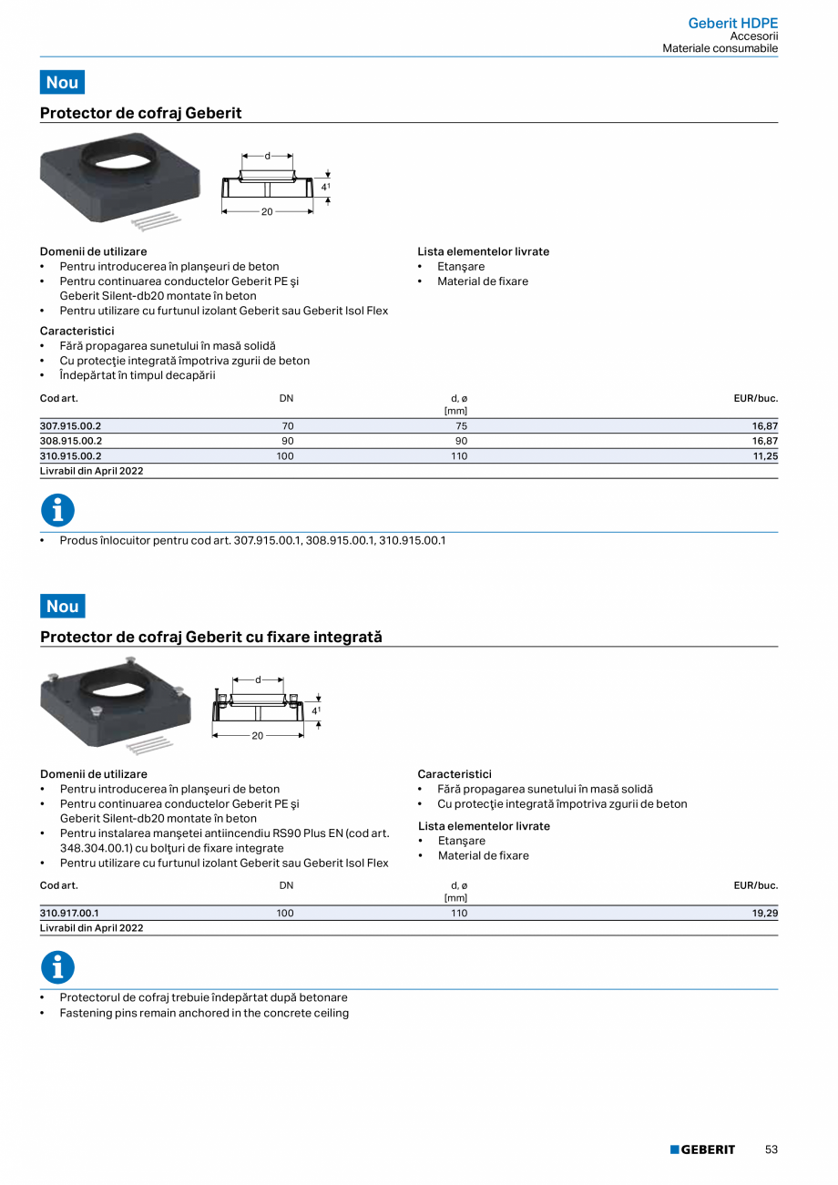Pagina 52-Catalog GEBERIT - Sisteme de tevi - 2022  Catalog, brosura Romana 84

73–77

90

24,2

152.152.16....