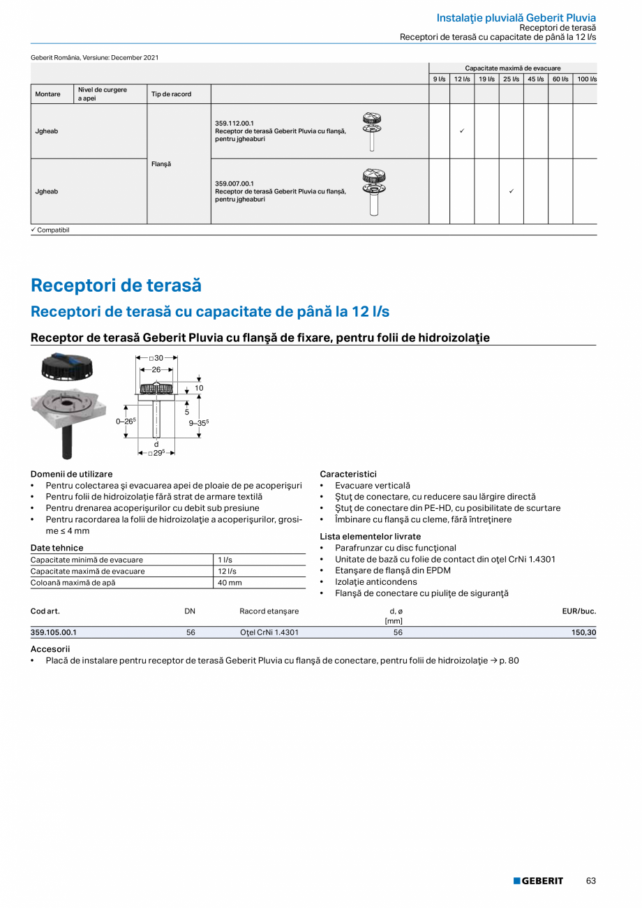 Pagina 62-Catalog GEBERIT - Sisteme de tevi - 2022  Catalog, brosura Romana mm]

L
[cm]

EUR/buc.

361.743.26....