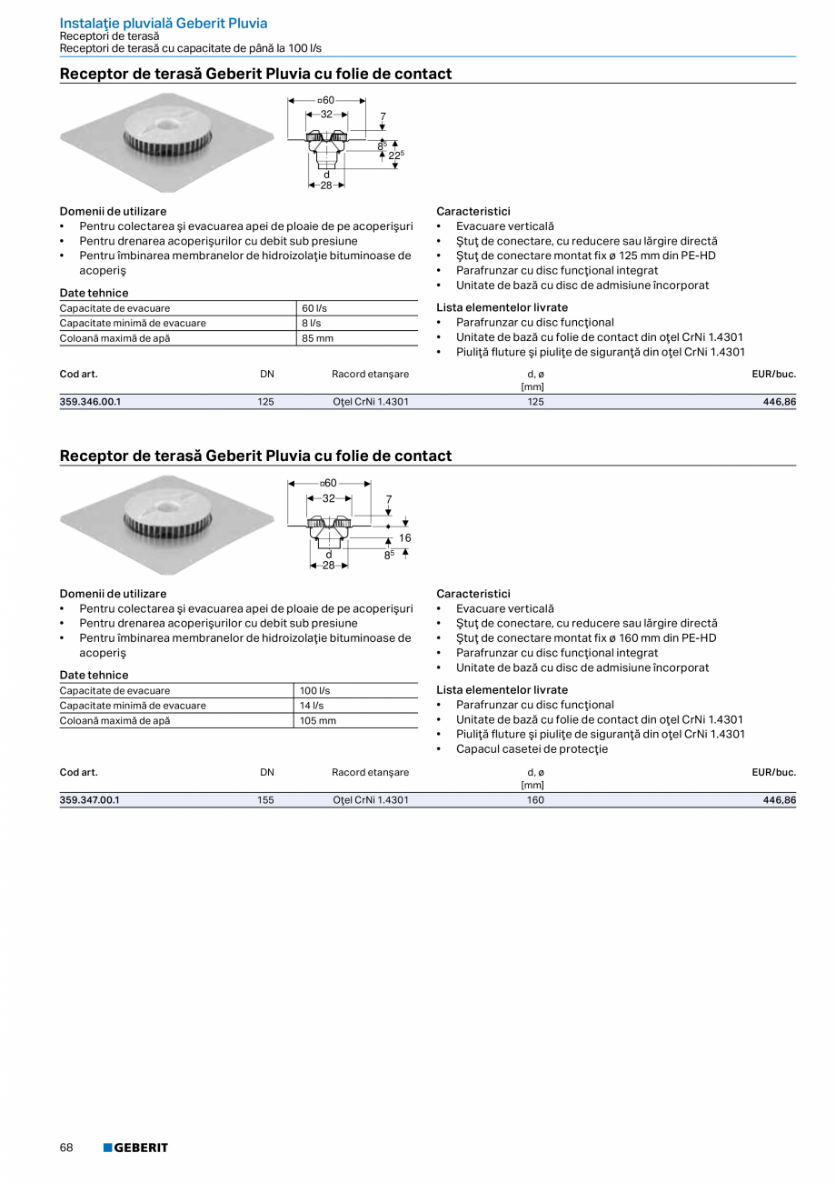 Pagina 67-Catalog GEBERIT - Sisteme de tevi - 2022  Catalog, brosura Romana 0° Geberit HDPE, îndoit, pentru ...