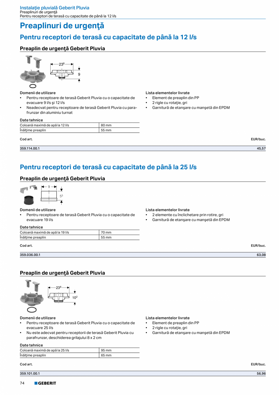 Pagina 73-Catalog GEBERIT - Sisteme de tevi - 2022  Catalog, brosura Romana .2

56

1/2

56

64

4,6

5

3

4,...
