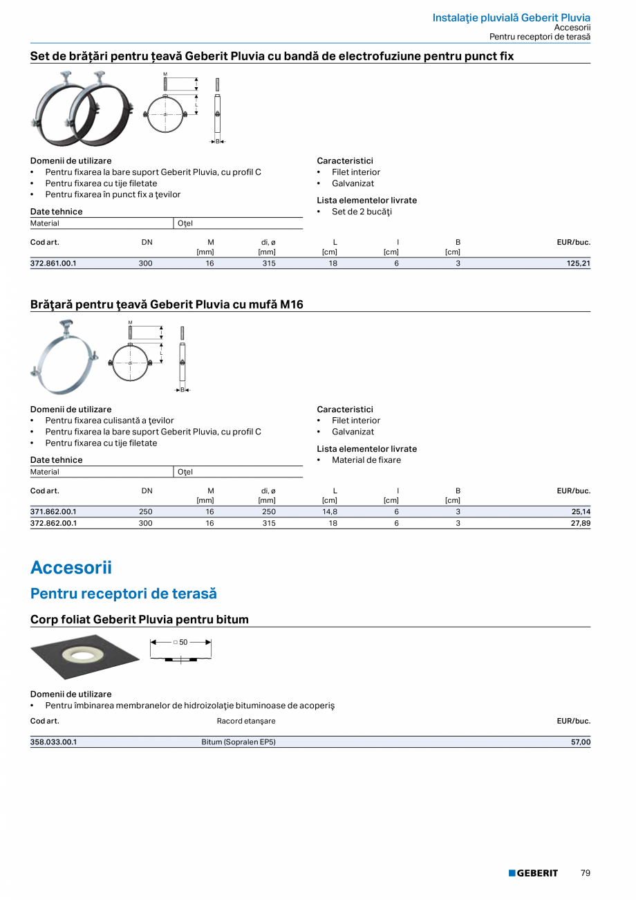 Pagina 78-Catalog GEBERIT - Sisteme de tevi - 2022  Catalog, brosura Romana 6.16.1

56

364.776.16.1

60

365....