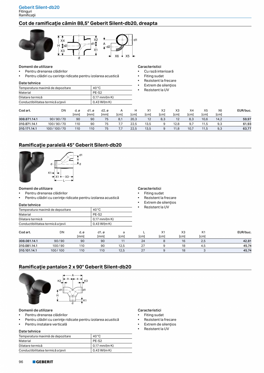 Pagina 95-Catalog GEBERIT - Sisteme de tevi - 2022  Catalog, brosura Romana ieră de vapori......................
