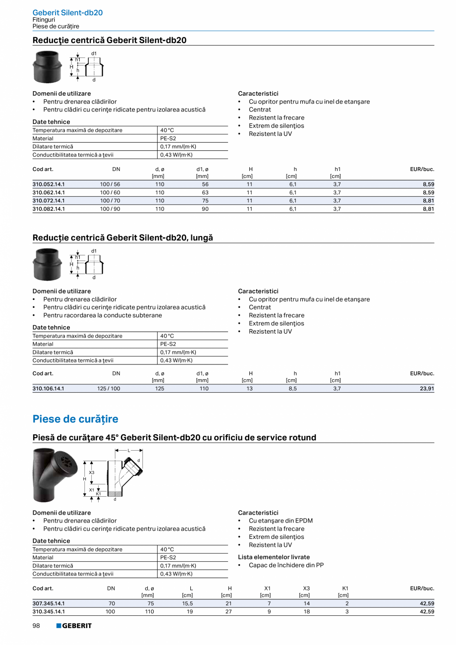 Pagina 97-Catalog GEBERIT - Sisteme de tevi - 2022  Catalog, brosura Romana 
Receptor de terasă Geberit cu...
