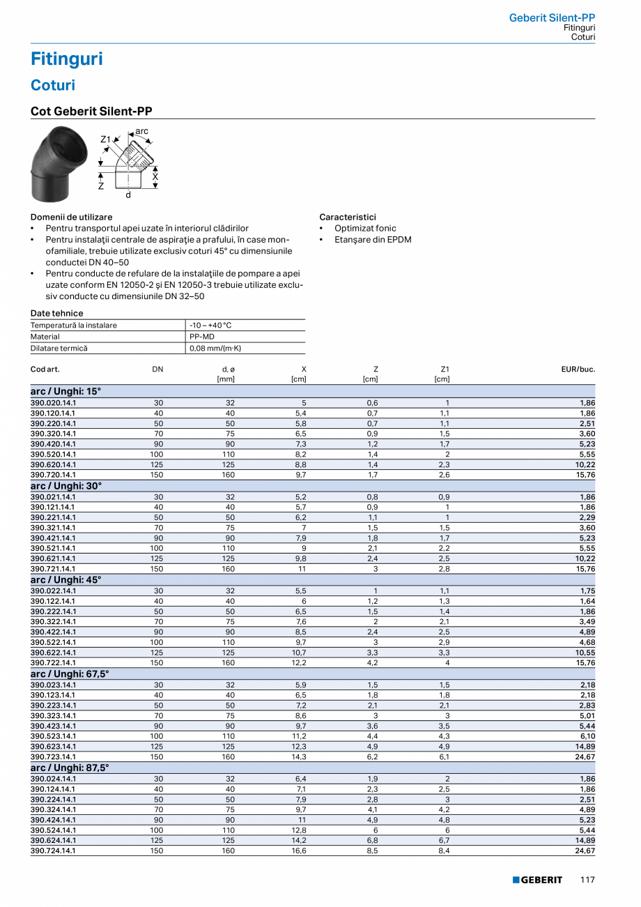 Pagina 116-Catalog GEBERIT - Sisteme de tevi - 2022  Catalog, brosura Romana presiune
• Pentru îmbinarea...
