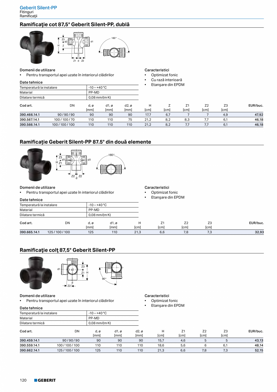 Pagina 119-Catalog GEBERIT - Sisteme de tevi - 2022  Catalog, brosura Romana ru drenarea acoperişurilor cu...