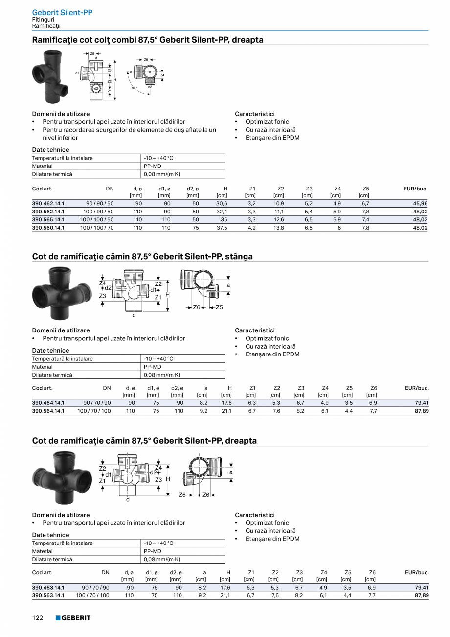 Pagina 121-Catalog GEBERIT - Sisteme de tevi - 2022  Catalog, brosura Romana nşă, pentru jgheaburi


...