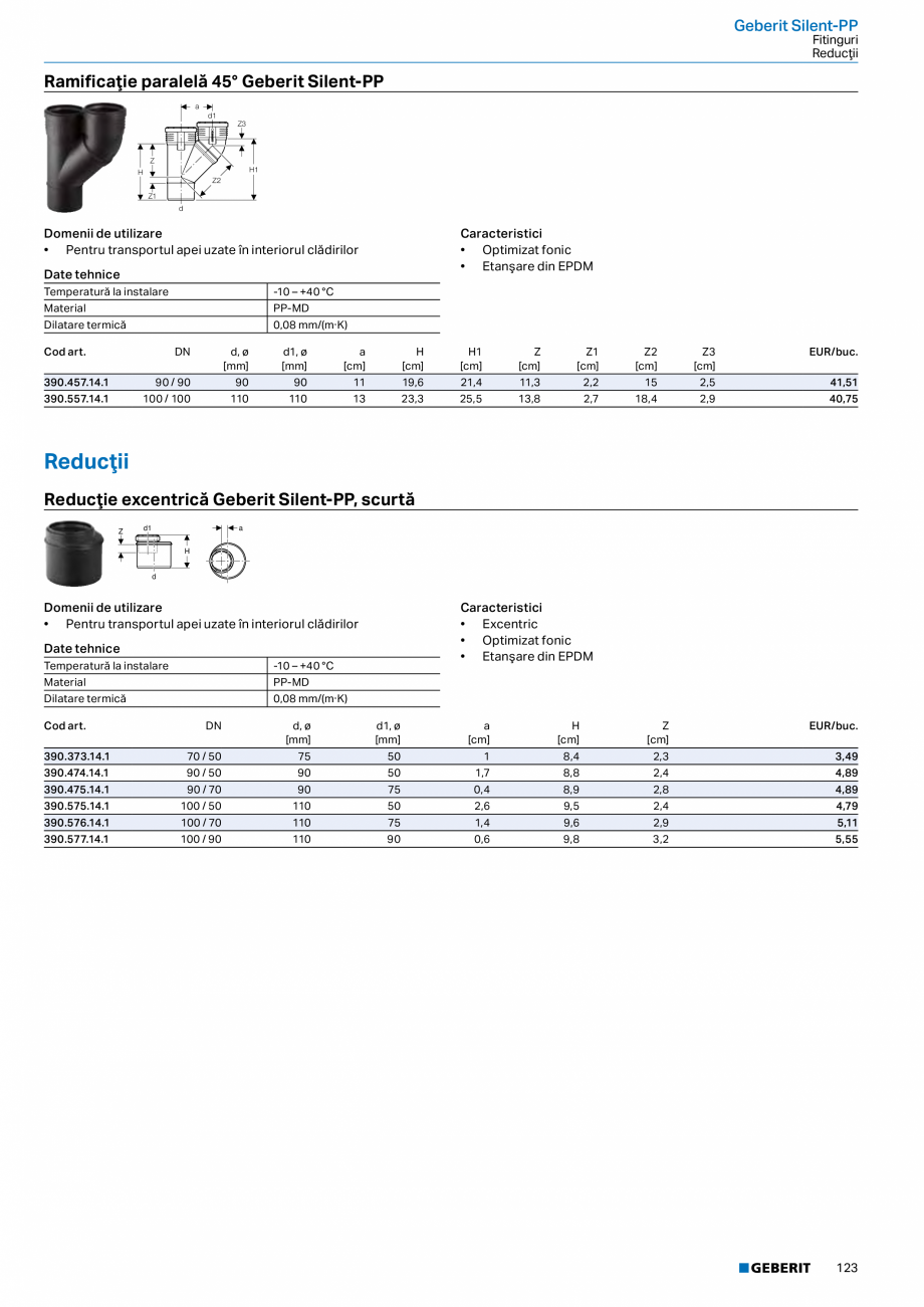 Pagina 122-Catalog GEBERIT - Sisteme de tevi - 2022  Catalog, brosura Romana it Pluvia

Receptori de terasă...