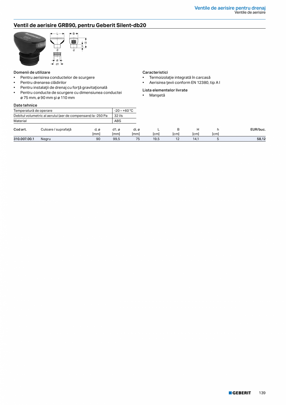 Pagina 138-Catalog GEBERIT - Sisteme de tevi - 2022  Catalog, brosura Romana în punct fix a ţevilor
...