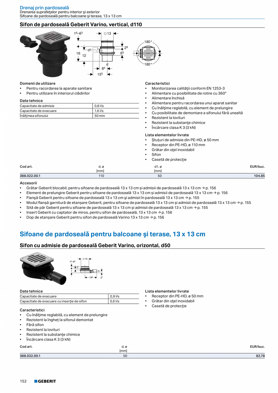 Pagina 151-Catalog GEBERIT - Sisteme de tevi - 2022  Catalog, brosura Romana  .
Materiale consumabile .  .  .  ...
