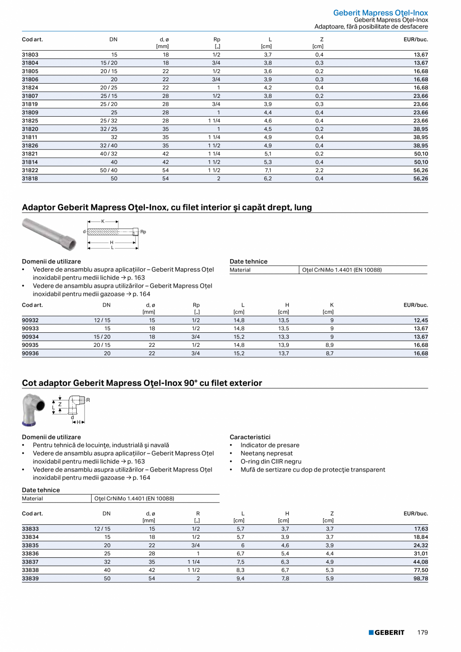 Pagina 178-Catalog GEBERIT - Sisteme de tevi - 2022  Catalog, brosura Romana 
15

7

95,06

Conexiuni...
