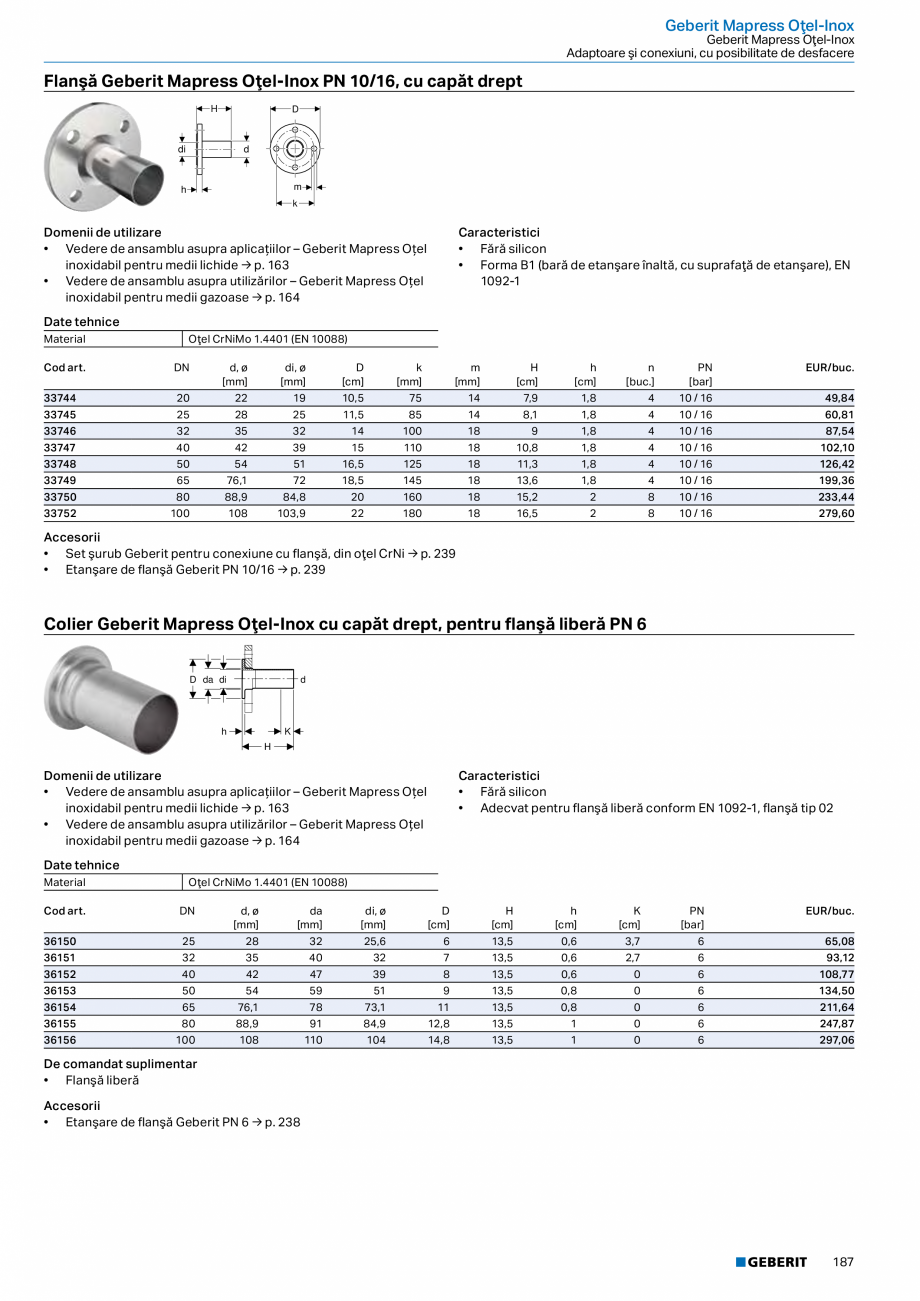 Pagina 186-Catalog GEBERIT - Sisteme de tevi - 2022  Catalog, brosura Romana re
• Pentru drenarea clădirilor...