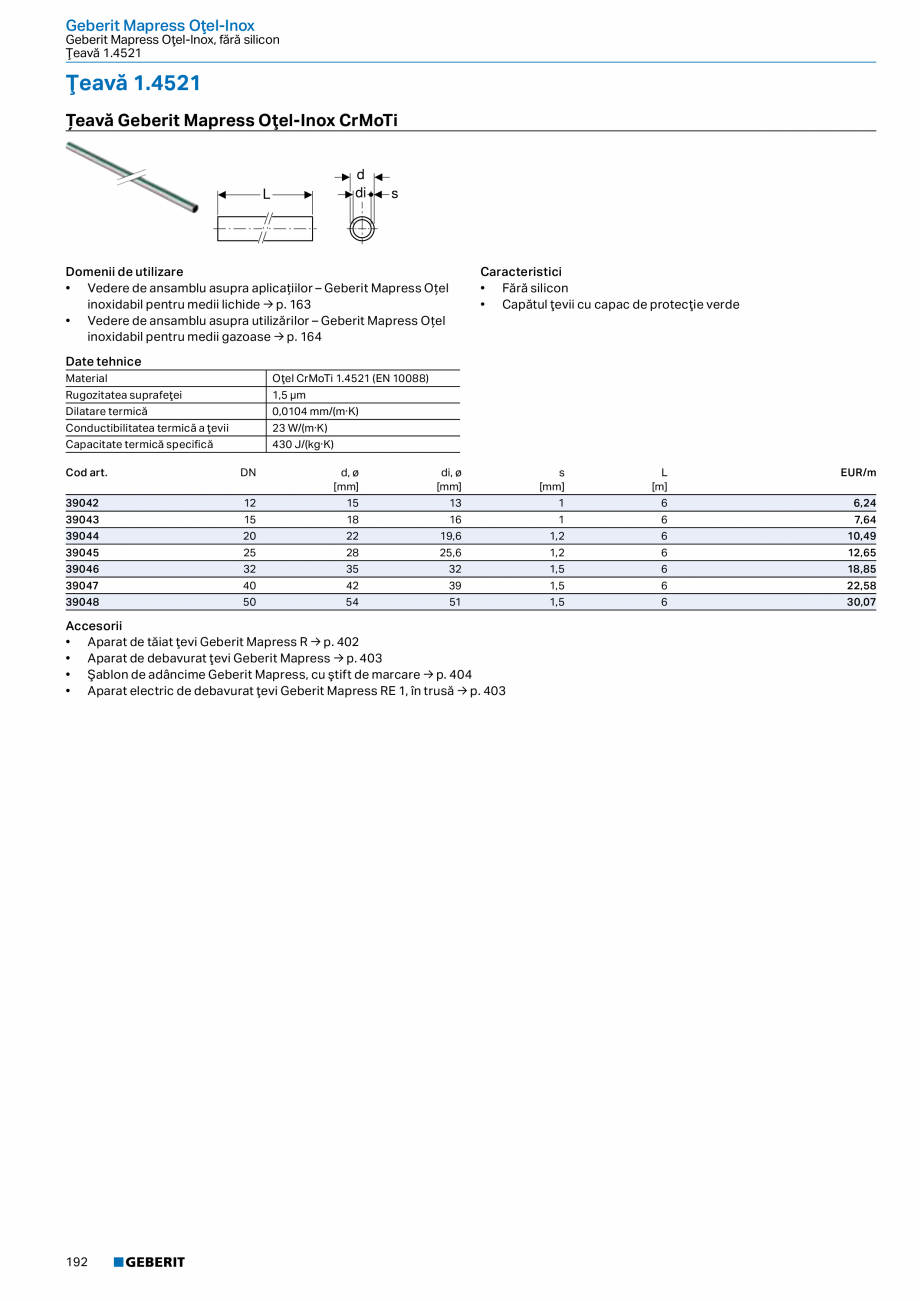 Pagina 191-Catalog GEBERIT - Sisteme de tevi - 2022  Catalog, brosura Romana nector G
*

B

+
K

a
L

Domenii...