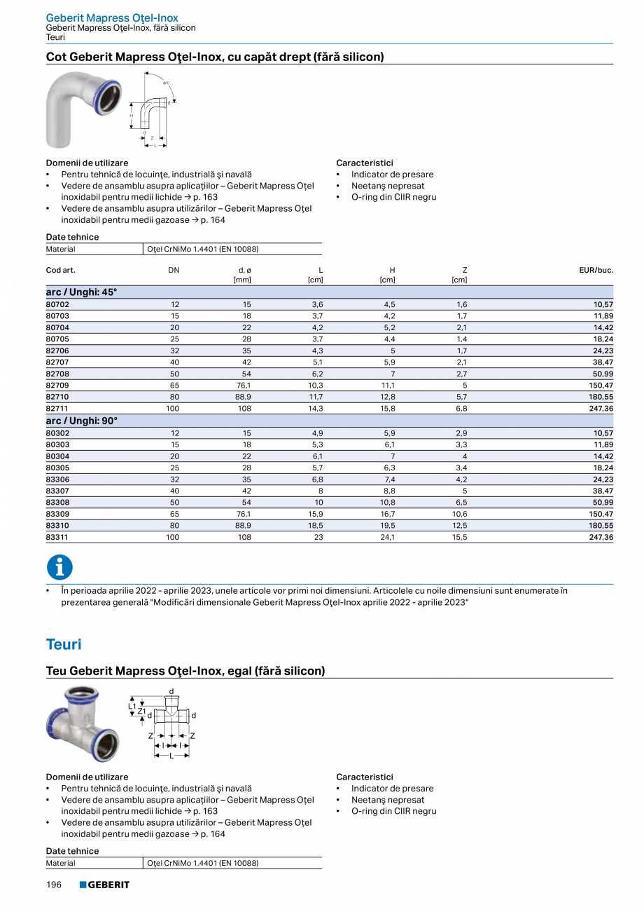 Pagina 195-Catalog GEBERIT - Sisteme de tevi - 2022  Catalog, brosura Romana ben

Caracteristici
• Pin de...