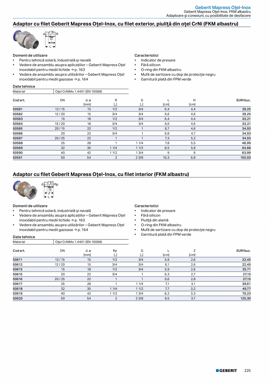 Pagina 224-Catalog GEBERIT - Sisteme de tevi - 2022  Catalog, brosura Romana 

0,08 mm/(m·K)

Lista...