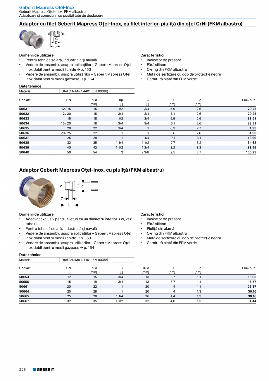 Pagina 225-Catalog GEBERIT - Sisteme de tevi - 2022  Catalog, brosura Romana 
125

12,5

41,4

28

20,5

184,46...