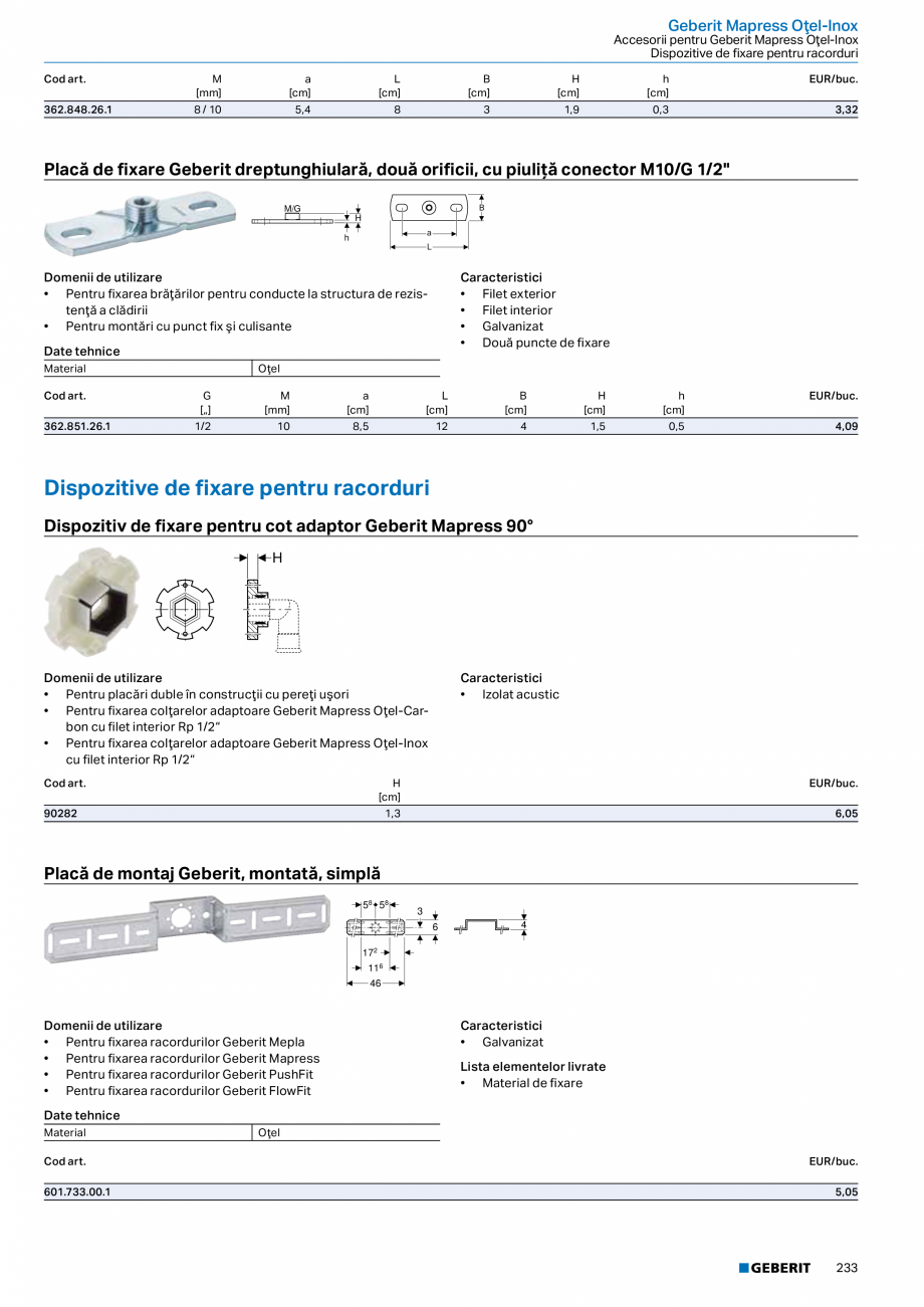 Pagina 232-Catalog GEBERIT - Sisteme de tevi - 2022  Catalog, brosura Romana  Optimizat fonic
Lista...