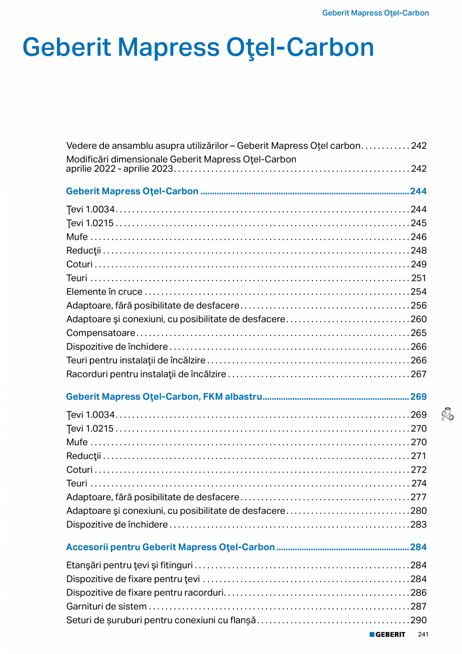 Pagina 240-Catalog GEBERIT - Sisteme de tevi - 2022  Catalog, brosura Romana fierea etanşărilor de la...