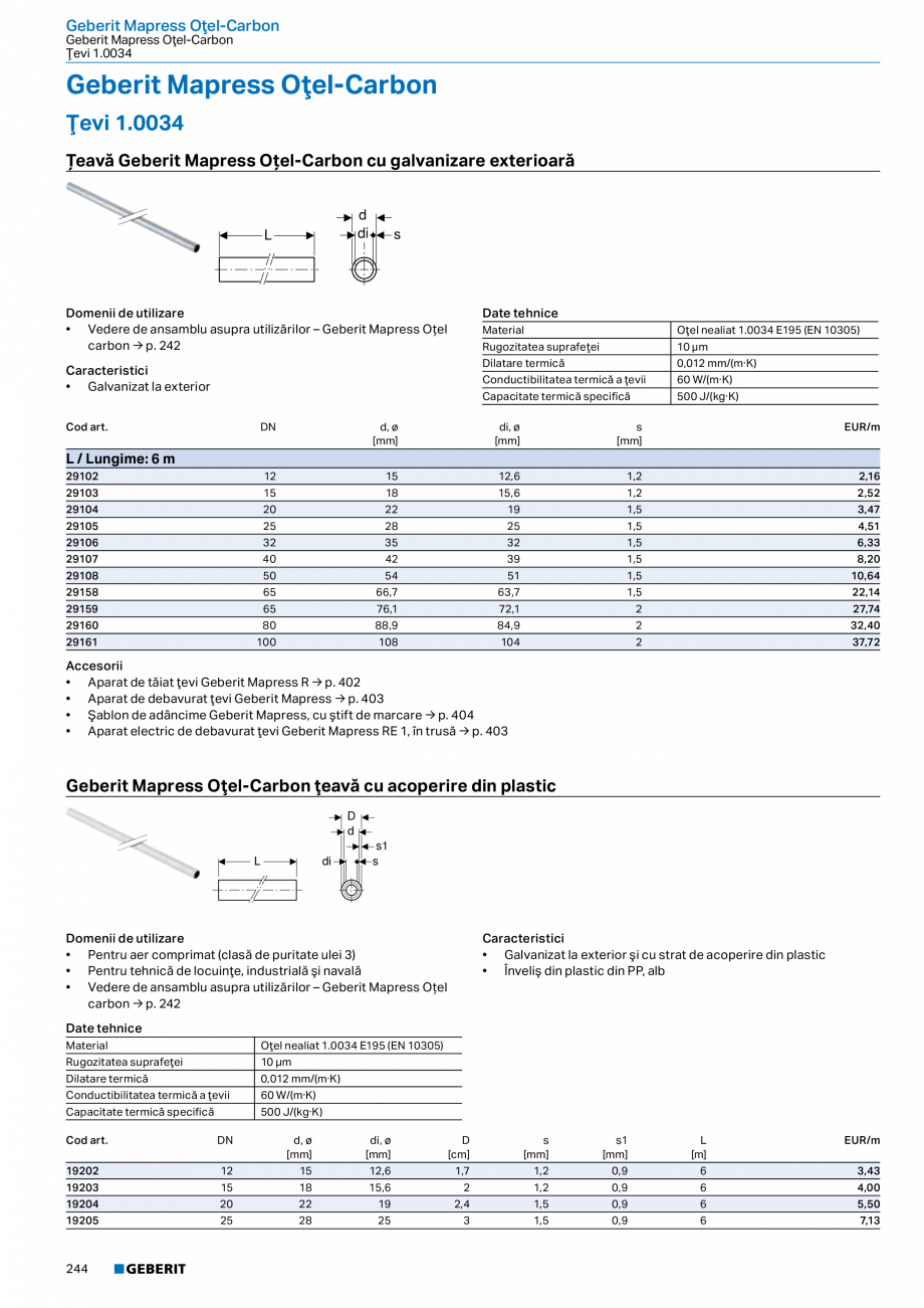 Pagina 243-Catalog GEBERIT - Sisteme de tevi - 2022  Catalog, brosura Romana 
Debitul volumetric al aerului...