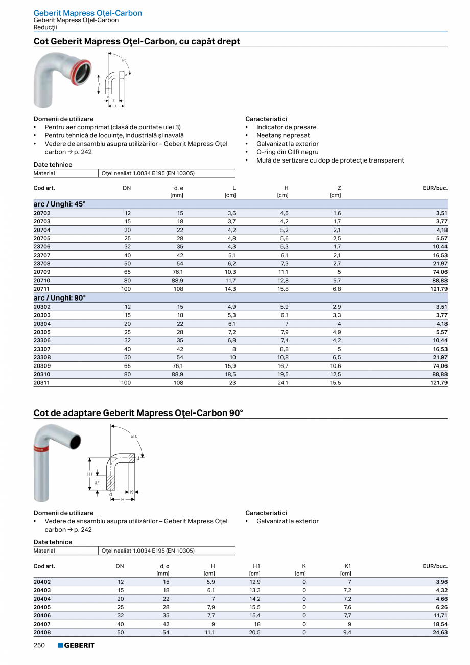 Pagina 249-Catalog GEBERIT - Sisteme de tevi - 2022  Catalog, brosura Romana entru izolarea termică a...