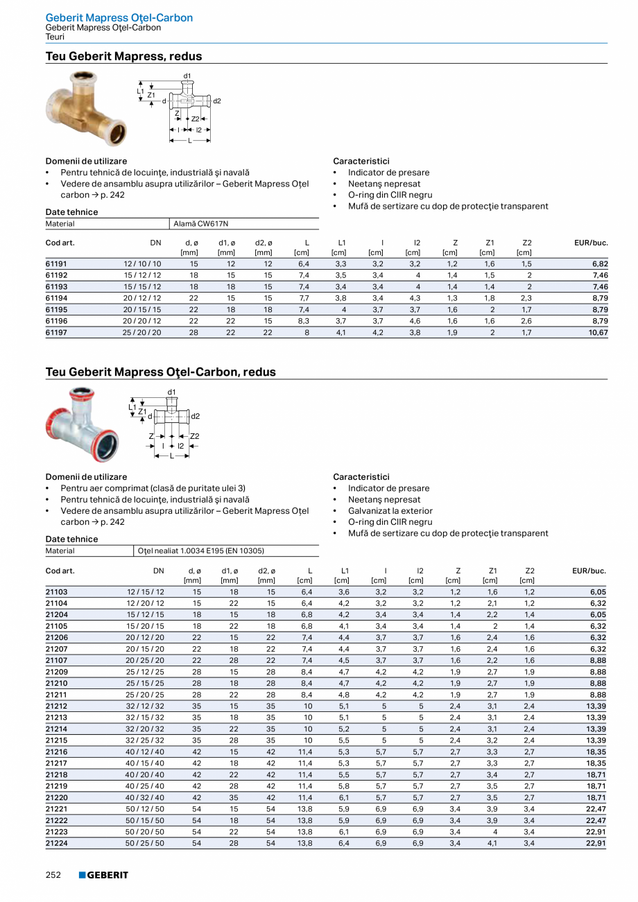 Pagina 251-Catalog GEBERIT - Sisteme de tevi - 2022  Catalog, brosura Romana  +60 °C

Rezistenţa la...