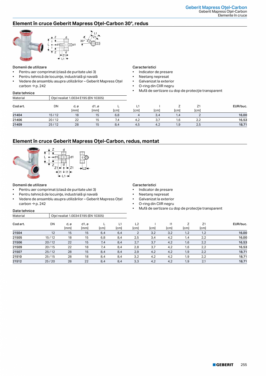 Pagina 254-Catalog GEBERIT - Sisteme de tevi - 2022  Catalog, brosura Romana e antifoc, izolare acustică şi...