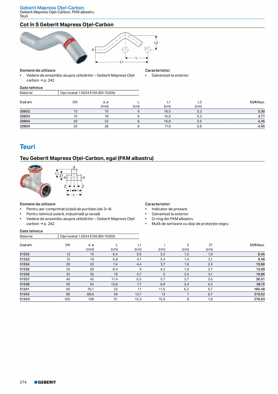 Pagina 273-Catalog GEBERIT - Sisteme de tevi - 2022  Catalog, brosura Romana .  .  .  .  .  .  .  .  .  .  .  ....