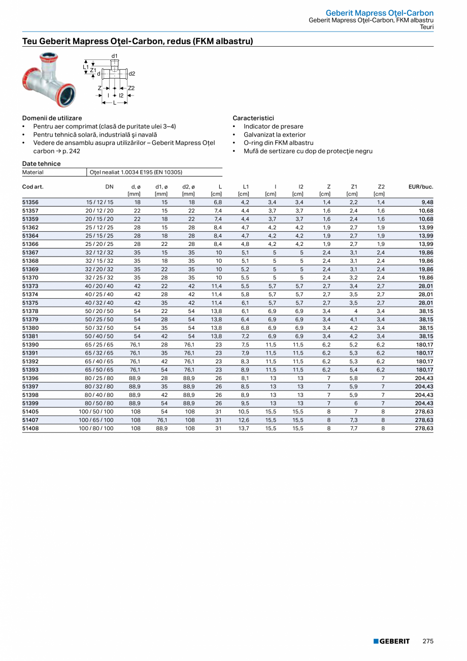 Pagina 274-Catalog GEBERIT - Sisteme de tevi - 2022  Catalog, brosura Romana .....................................