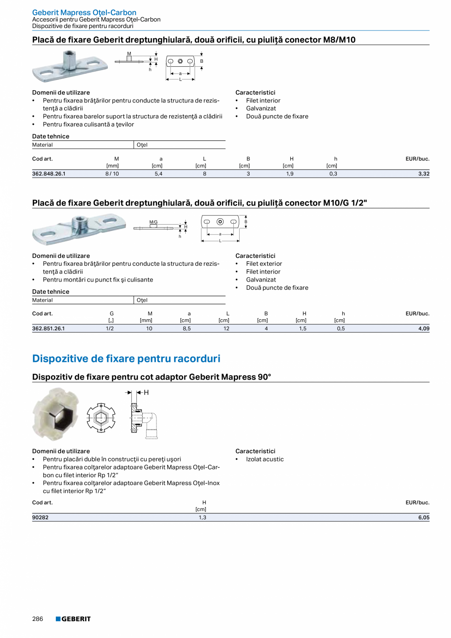 Pagina 285-Catalog GEBERIT - Sisteme de tevi - 2022  Catalog, brosura Romana ze lichefiate

-20 – +70 °C
...