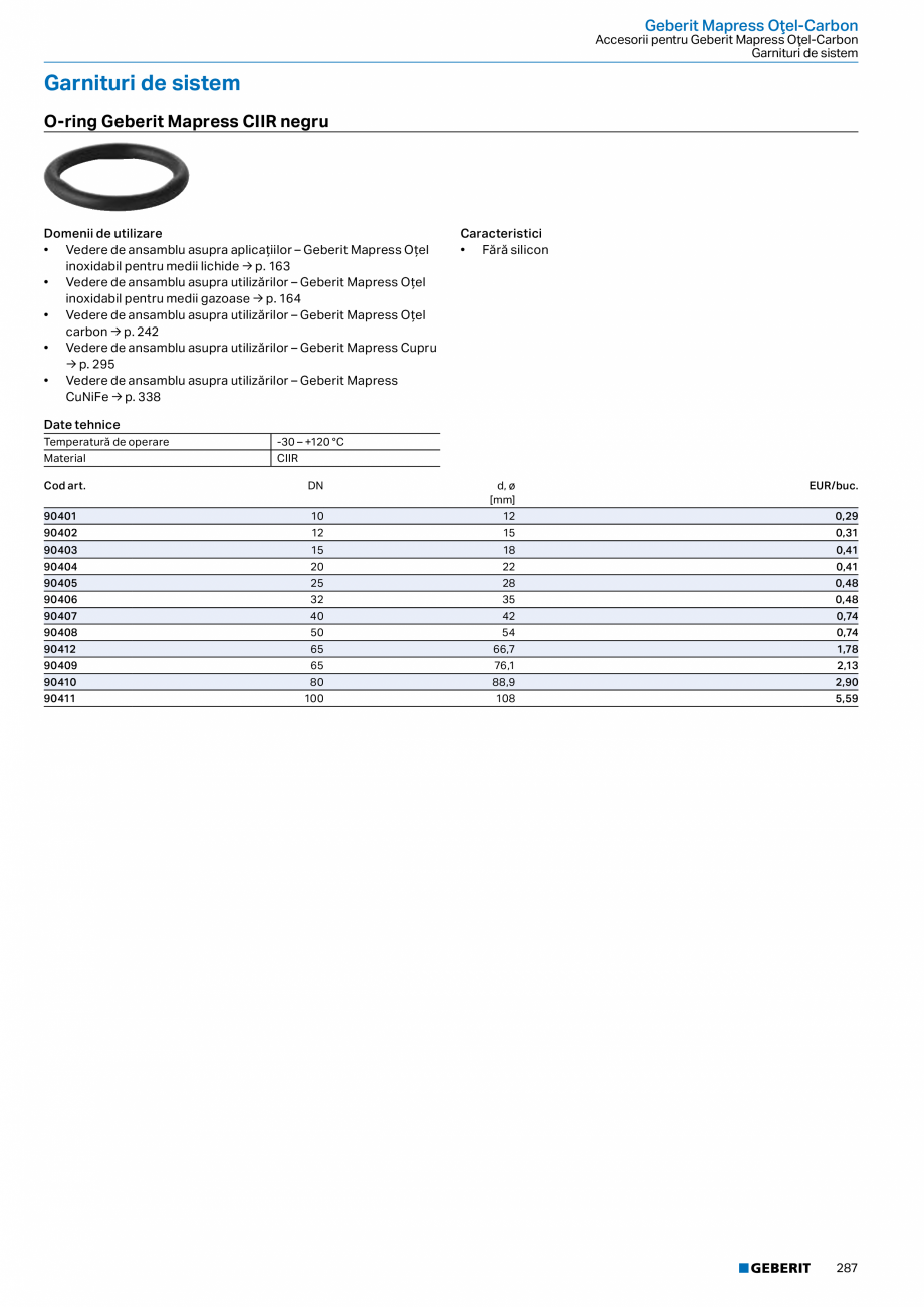 Pagina 286-Catalog GEBERIT - Sisteme de tevi - 2022  Catalog, brosura Romana i de aer comprimat“
1)

•
...