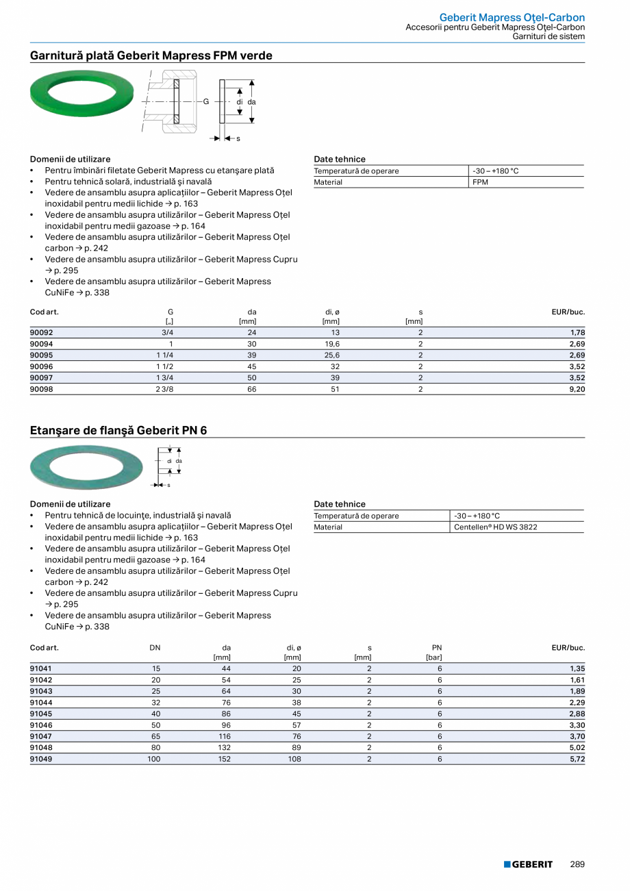 Pagina 288-Catalog GEBERIT - Sisteme de tevi - 2022  Catalog, brosura Romana Geberit Mapress Oţel-Inox
﻿...