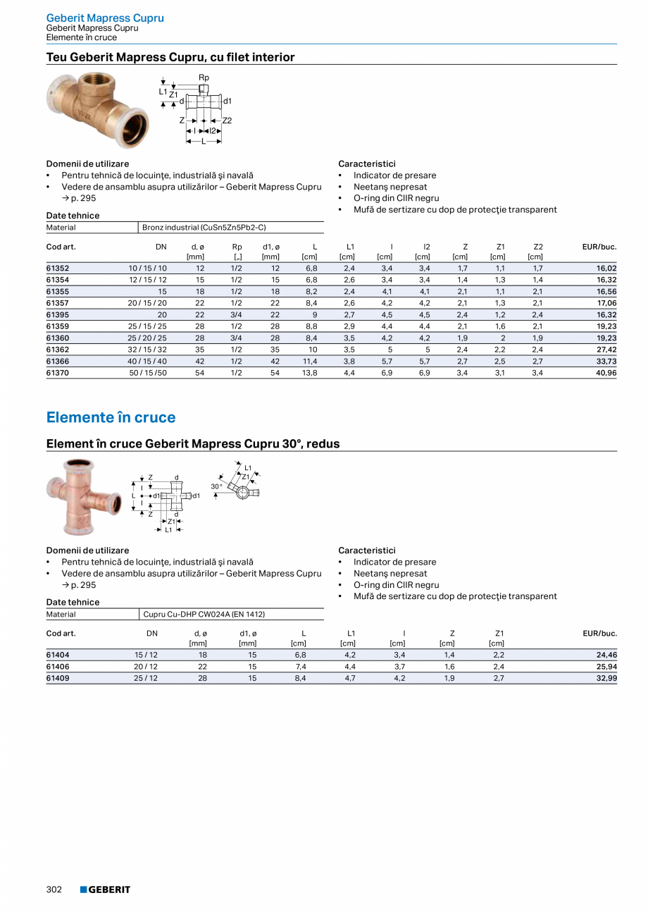 Pagina 301-Catalog GEBERIT - Sisteme de tevi - 2022  Catalog, brosura Romana apress Oțel
inoxidabil pentru...
