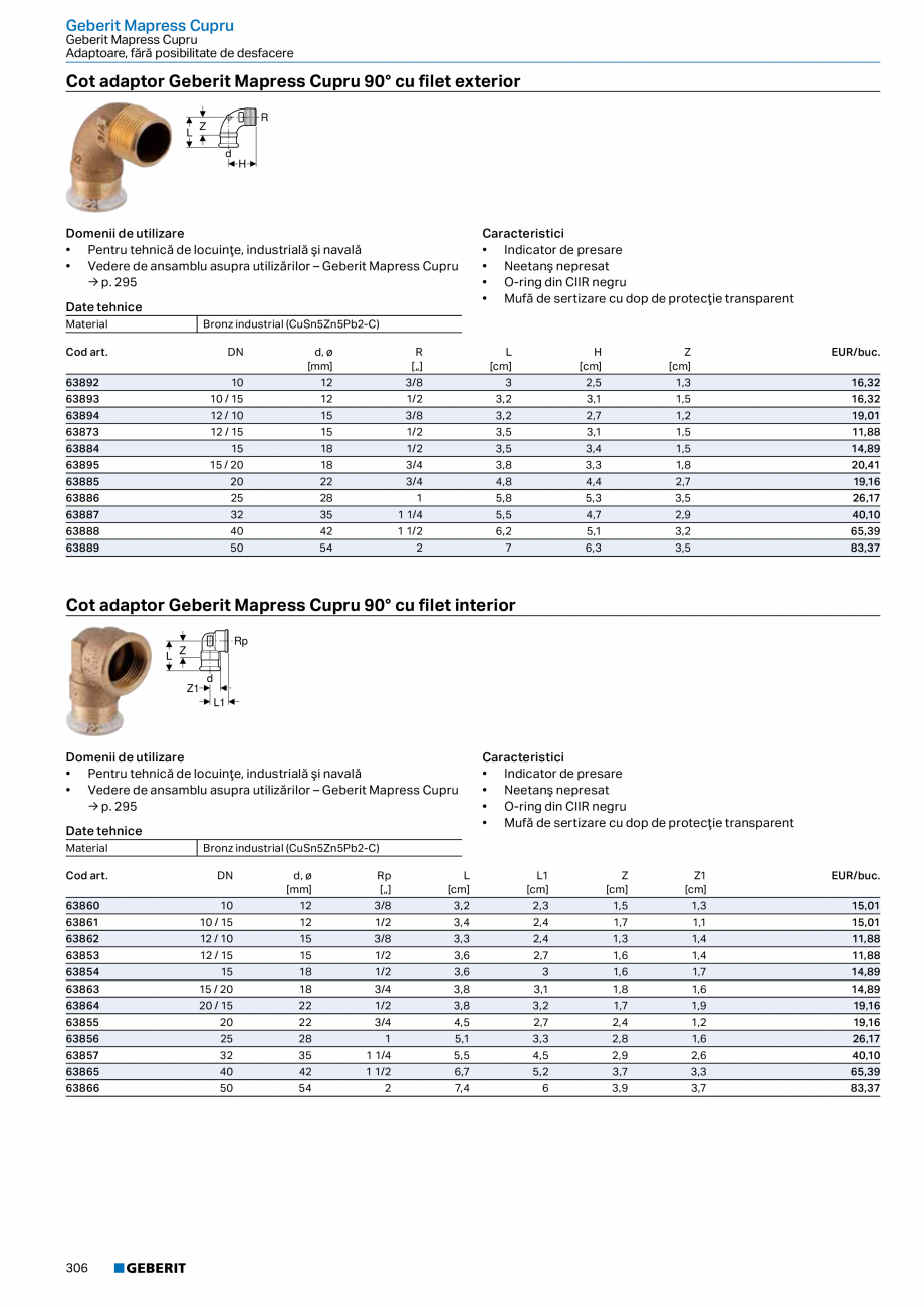 Pagina 305-Catalog GEBERIT - Sisteme de tevi - 2022  Catalog, brosura Romana .

Z
[cm]

Z1
[cm]

2,8

1,1

1,8
...