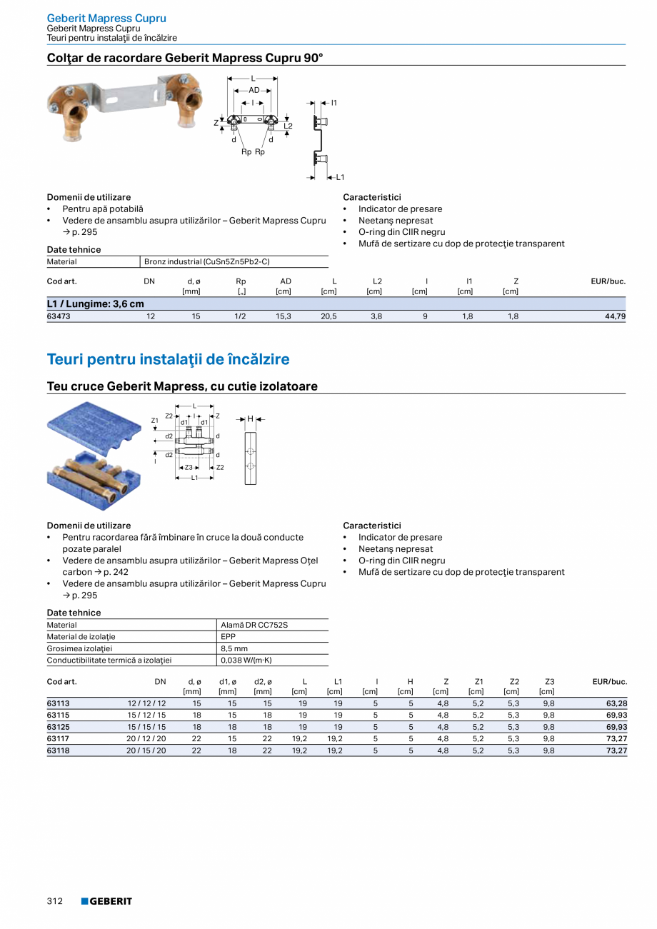 Pagina 311-Catalog GEBERIT - Sisteme de tevi - 2022  Catalog, brosura Romana ress Oţel-Inox

Geberit Mapress...