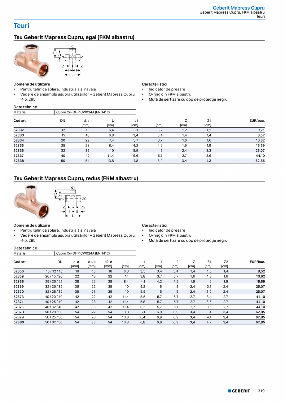Pagina 318-Catalog GEBERIT - Sisteme de tevi - 2022  Catalog, brosura Romana abil pentru medii lichide → p....